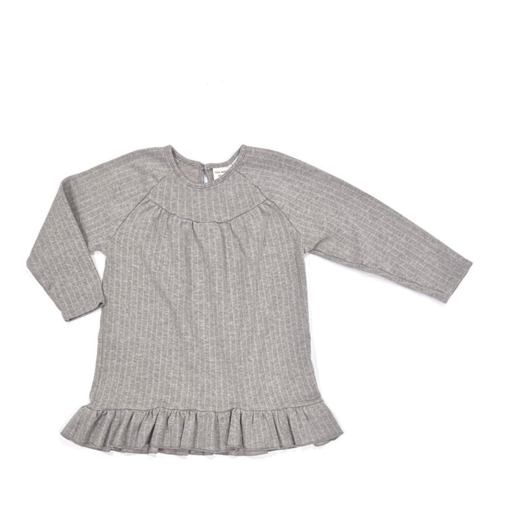 Zara Gray Knit Peplum Dress